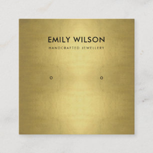 REGELMÄSSIGE IMITAT GOLD FOIL STUDIEREN EARRING D QUADRATISCHE VISITENKARTE