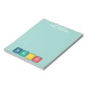 Regelmäßige Schreibweise von Tabellenelementen - g Notizblock (Rotiert)