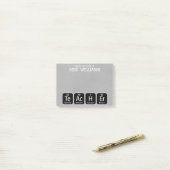 Regelmäßige Schreibweise von Tabellenelementen Post-it Klebezettel (Auf Schreibtisch)