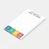 Regelmäßige Schreibweise von Tabellenelementen Post-it Klebezettel (angewinkelt)