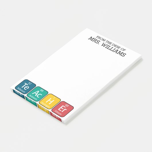 Regelmäßige Schreibweise von Tabellenelementen Post-it Klebezettel (angewinkelt)