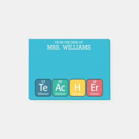 Regelmäßige Schreibweise von Tabellenelementen Post-it Klebezettel (Vorderseite)