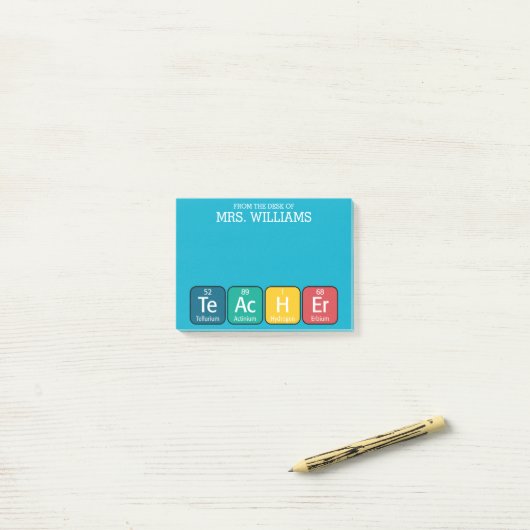 Regelmäßige Schreibweise von Tabellenelementen Post-it Klebezettel (Auf Schreibtisch)