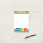 Regelmäßige Schreibweise von Tabellenelementen Post-it Klebezettel (Auf Schreibtisch)