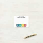 Regelmäßige Schreibweise von Tabellenelementen Post-it Klebezettel (Auf Schreibtisch)