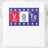 Regelmäßige Tabelle der Elementstimmungen Rechteckiger Aufkleber (Tasche)