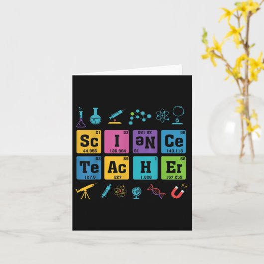 Regelmäßige Tabelle für Lehrer Chemie Karte (Gelbe Blume)