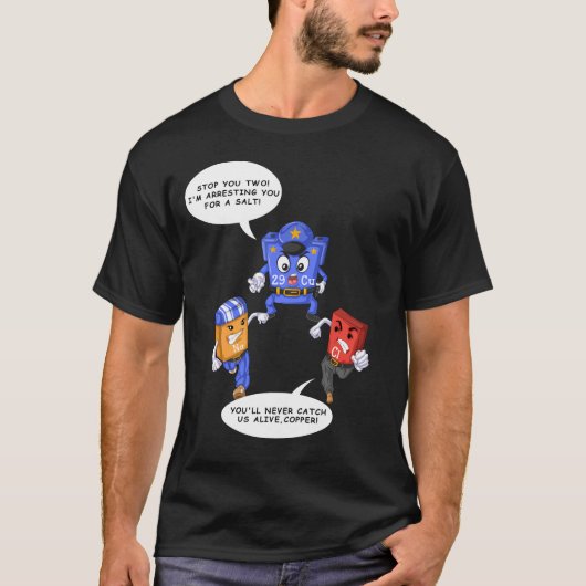 Regelmäßige Tabelle für Salz und Kupfer T-Shirt (Vorderseite)