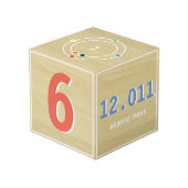 Regelmäßige Tafel Alphabet Block Carbon Educationa Würfel (Rückseite Schrägansicht)