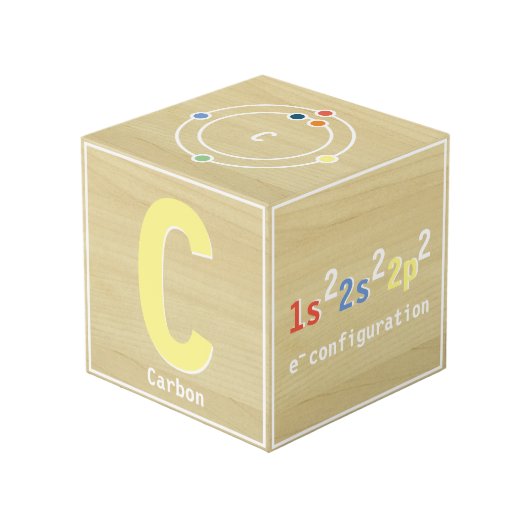 Regelmäßige Tafel Alphabet Block Carbon Educationa Würfel (Vorderseite Schrägansicht)