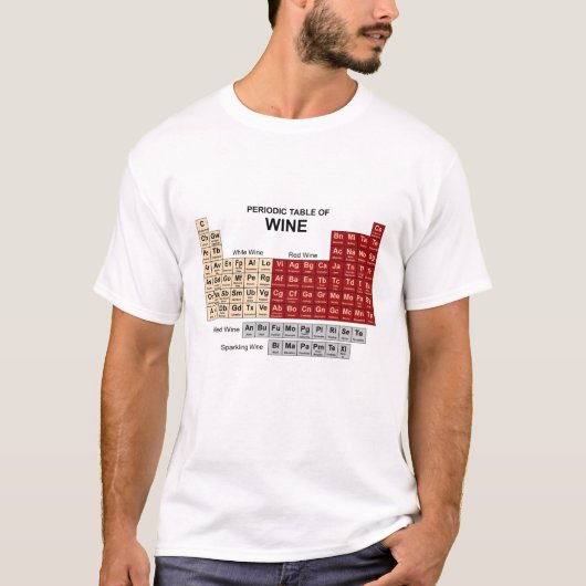 Regelmäßige Weinkarte T-Shirt (Vorderseite)