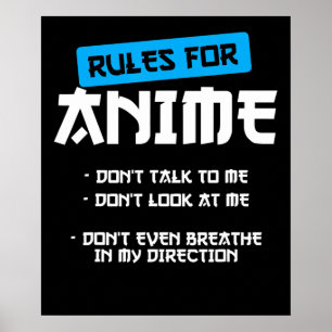 Regeln Anime Kleidung Manga Art Cosplay Otaku Gesc Poster