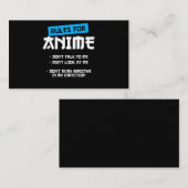 Regeln Anime Kleidung Manga Art Cosplay Otaku Gesc Visitenkarte (Vorne/Hinten)