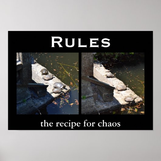 Regeln - Demotivations-Motivierend Poster (Vorne)