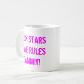 Regeln der Felsen-Stern-Tasse Kaffeetasse (Vorderseite Links)