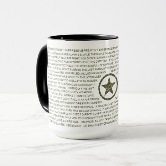 Regeln der Kampf-Tasse Tasse (Vorderseite Links)