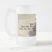 Regeln der Kriegs-mattierten GlasTasse Mattglas Bierglas (Links)