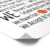 Regeln des Autismus-Hauses Poster (Ecke)