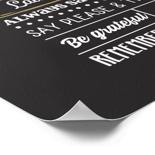 Regeln des Hauses für den Familiennamen White Gold Poster (Ecke)