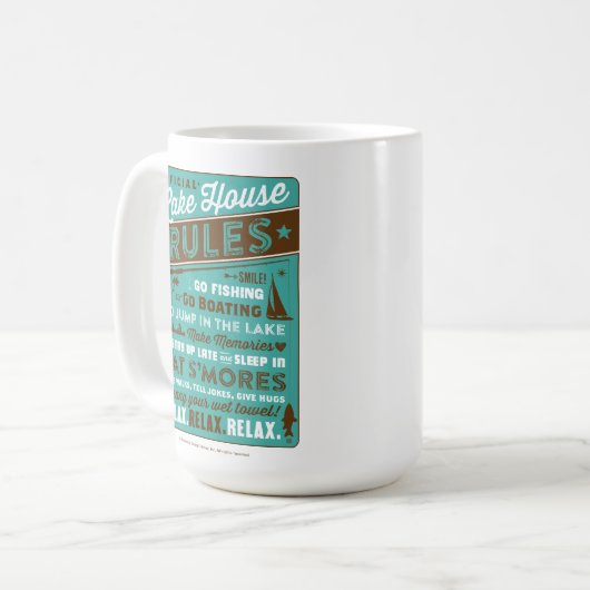 Regeln des Lake House Kaffeetasse (Vorderseite Links)