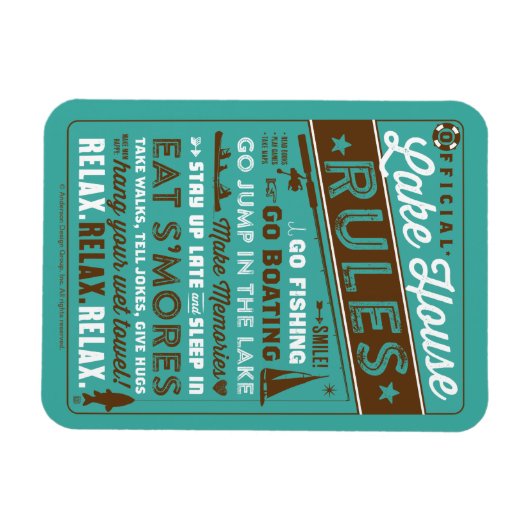 Regeln des Lake House Magnet (Horizontal)