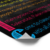 Regeln des Musikunterrichts gedruckt Poster (Ecke)