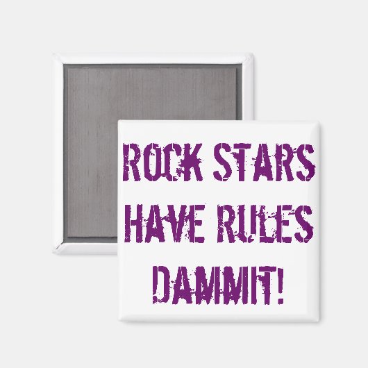 Regeln des Rock Stars Magnet (Vorderseite/Rückseite)