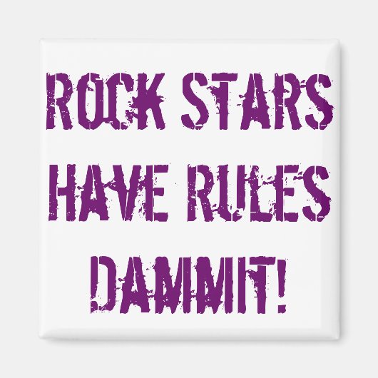 Regeln des Rock Stars Magnet (Vorne)