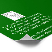 REGELN FÜR DAS BADEZIMMER POSTER (Ecke)