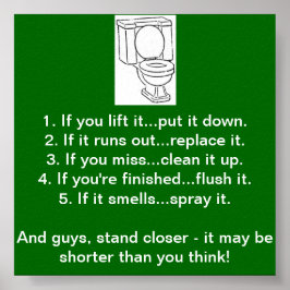 REGELN FÜR DAS BADEZIMMER POSTER