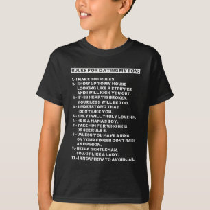 Regeln für das Date mit meinem Sohn T-Shirt