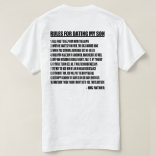 Regeln für das Date mit meinem Sohn T-Shirt