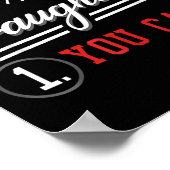 Regeln für das Verabred meines Tochterdesigns könn Poster (Ecke)