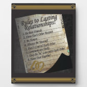 Regeln für dauerhafte Beziehungen Fotoplatte (Vorderseite)