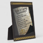 Regeln für dauerhafte Beziehungen Fotoplatte (Seite)