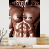 Regeln für den anpassbaren Text des Gym Poster (Küche)