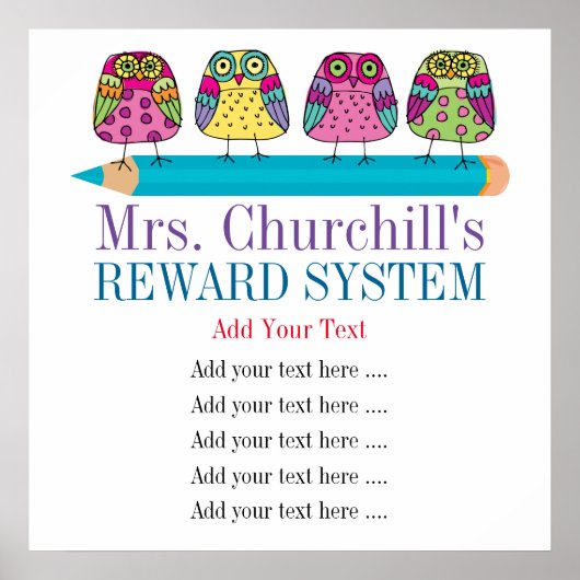 Regeln für den Unterricht / Belohnung / Management Poster (Vorne)