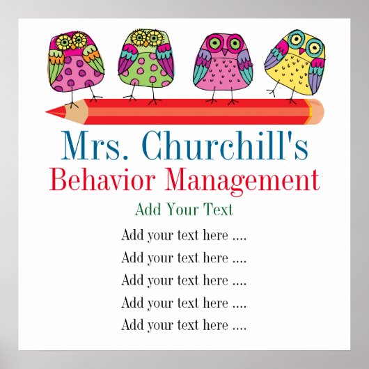 Regeln für den Unterricht / Belohnung / Management Poster (Vorne)