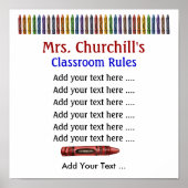 Regeln für den Unterricht von Lehrern durch den SR Poster (Vorne)