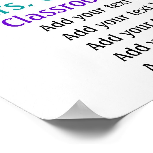 Regeln für den Unterricht von Lehrern durch den SR Poster (Ecke)