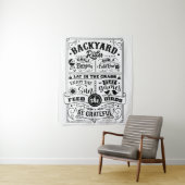 Regeln für die GRILLEN im Hinterhof Wandteppich (Beispiel)