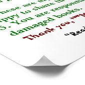 Regeln für die Klassenbibliothek Poster (Ecke)