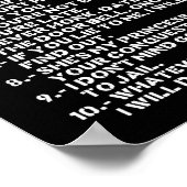 Regeln für die verabred meiner Tochter Poster (Ecke)