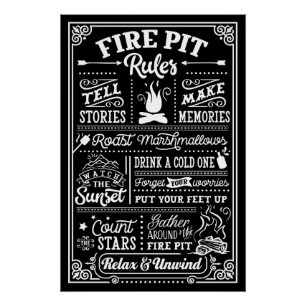 Regeln für Feuerlöschanlagen - beige Poster