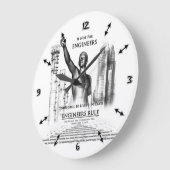 Regeln für Ingenieure Große Wanduhr (Winkel)