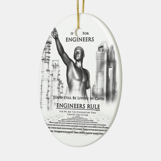 Regeln für Ingenieure Keramikornament (Links)