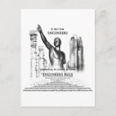 Regeln für Ingenieure Postkarte (Vorderseite)
