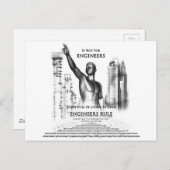 Regeln für Ingenieure Postkarte (Vorne/Hinten)