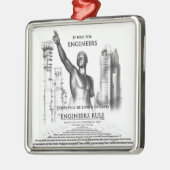 Regeln für Ingenieure Silbernes Ornament (Links)