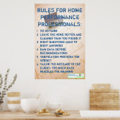 Regeln für Zuhause-Leistungspersonal Poster (Küche)